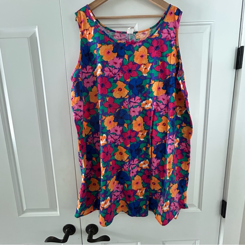 Vintage Floral Sleeveless Dress